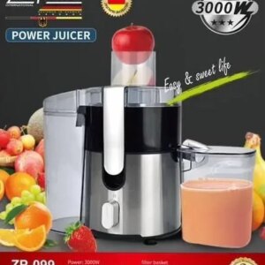 Соковыжималка Zepline ZP-099 с усиленной мощностью 3000W, из нержавеющей стали, широкой горловиной