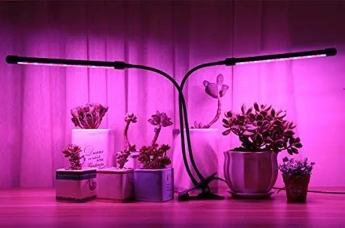 Светодиодная фитолампа для роста растений и рассады ZW-2 Полный спектр 2 головы LED