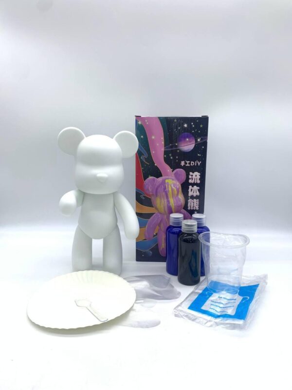 Флюидный медвежонок fluid bear bearbrick, 23 см, с красками BLUE