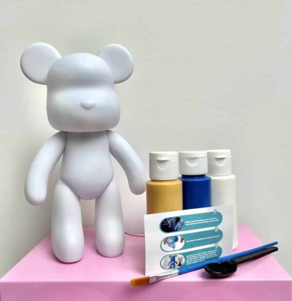 Флюидный медвежонок fluid bear bearbrick, 23 см, с красками YELLOW