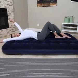 Матрас надувной двухместный Avenli Flocked Air Bed Twin 191х99х22 см Синий