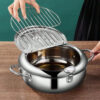 Фритюрница Fryer Pot 3,2л маленькая фритюрница из нержавеющей стали, жаровня с термометром