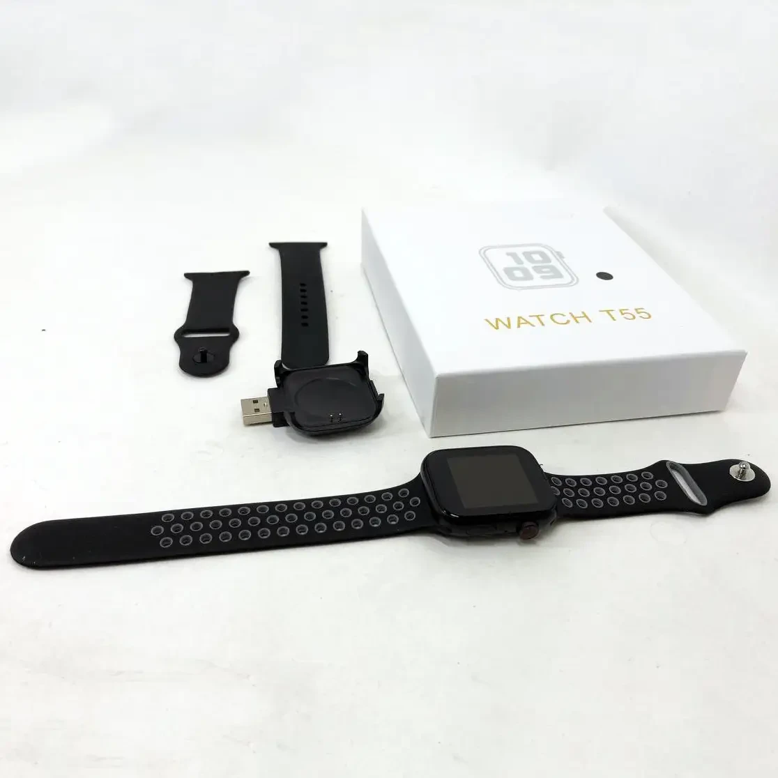 Умные смарт часы Smart Watch T55 с 2 ремешками, поддержка звонков, спортивные режимы, влагозащита ip 67 NBM