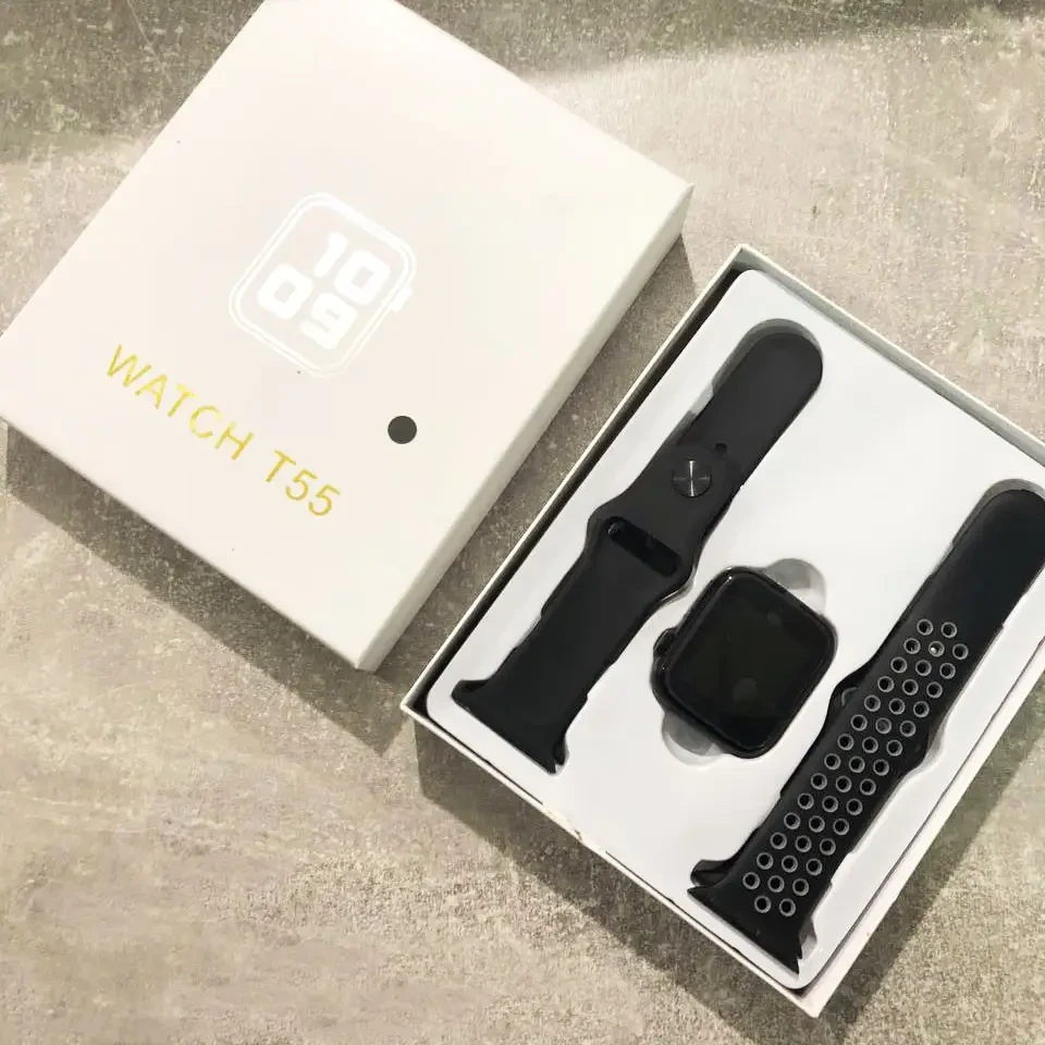 Умные смарт часы Smart Watch T55 с 2 ремешками, поддержка звонков, спортивные режимы, влагозащита ip 67 NBM