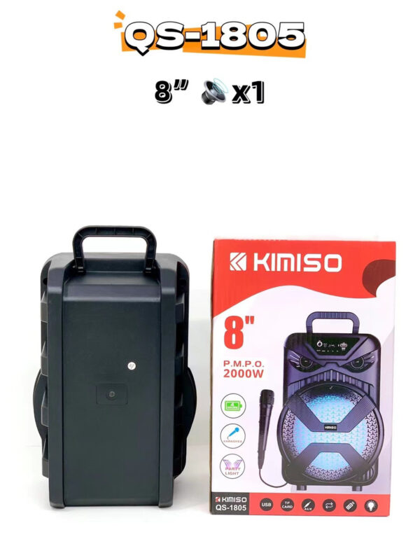 Kimiso новый QS-1805 8-дюймовый портативный динамик высокой мощности с проводным микрофоном уличный динамик
