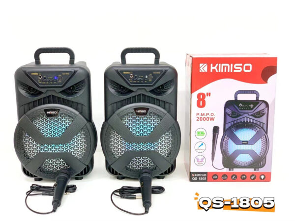 Kimiso новый QS-1805 8-дюймовый портативный динамик высокой мощности с проводным микрофоном уличный динамик