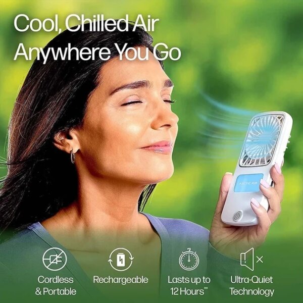 Портативный вентилятор мощный персональный охладитель воздуха Arctic Air Pocket Chill Белый