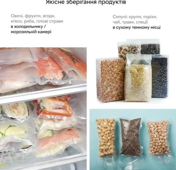 Вакуумные пакеты для вакууматора 30х500 см в рулоне пищевые для хранения еды продуктов