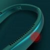 Безлопастной мини-вентилятор на шею MM04 Аккумуляторный 5 режимов охлаждения Зеленый