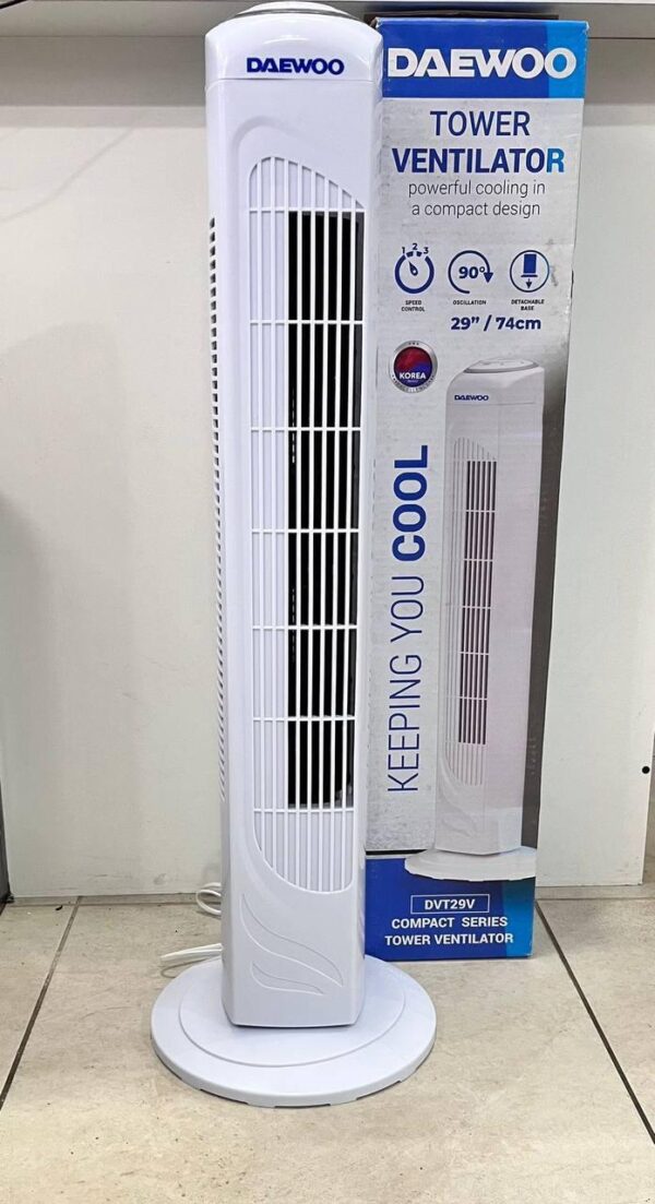 Вентилятор колонный напольный Daewoo 50 Вт, бытовой для дома DVT29V