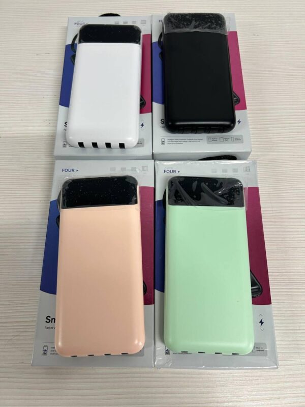 Повербанк со встроенными кабелями KT T51X 50000mAh Персиковый