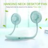 Вентилятор на шею портативный с аккумулятором Neck Fan Голубой Sport Fan31