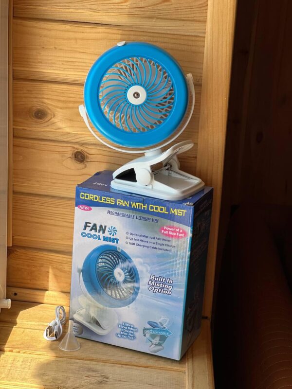 Портативный настольный мини вентилятор Moltis на прищепке Mini Fan WX 6503 ABS-пластик Blue