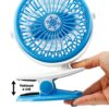 Портативный настольный мини вентилятор Moltis на прищепке Mini Fan WX 6503 ABS-пластик Blue
