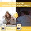 Настольные часы с будильником Желтый, Тостер /Детские часы с LED подсветкой