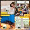 Настольные часы с будильником Желтый, Тостер /Детские часы с LED подсветкой
