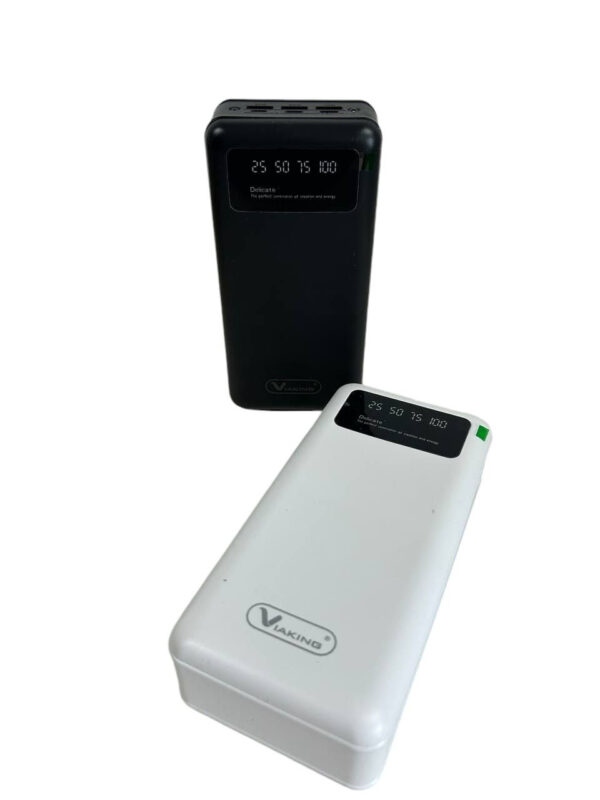 Повербанк power bank Viaking 50000 mAh YM-500 3 USB Type-C с фонариком Белый