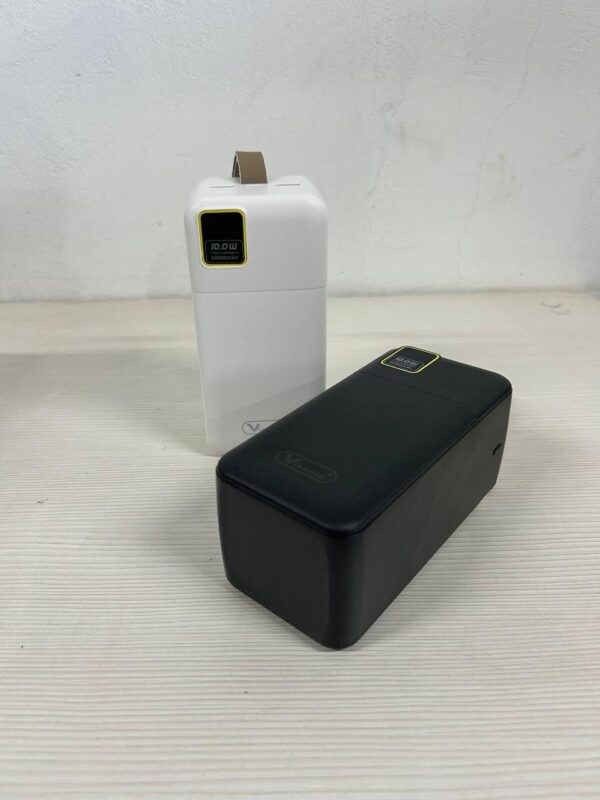 Стильный Mobile power bank 50000 mAh QC-Q25 с LCD дисплей Белый