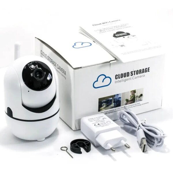 Беспроводная IP камера QC011 для видеонаблюдения дома Wifi поворотная со звуком и ночным видением