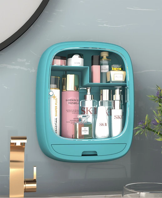 Органайзер для косметики настенный U-Beauty Wall Cosmetic Box подвесной бьюти бокс с прозрачной дверцей и ящик