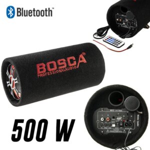 Колонка беспроводная Сабвуфер 5" Bluetooth FM 12В и 220В 500W BOSCA черная