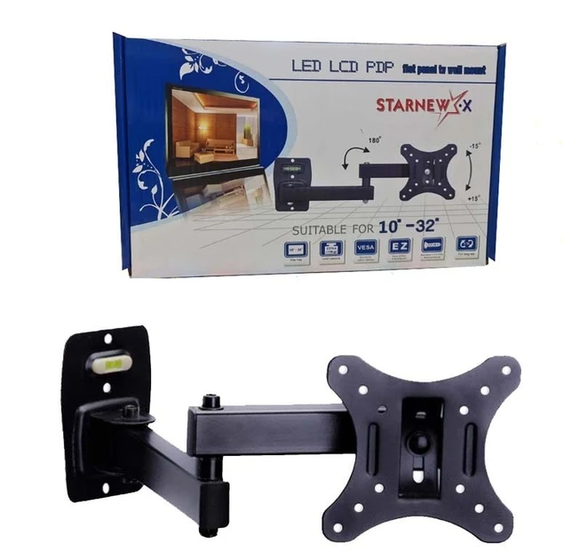HY-210 Wall Mount Bracket for TV or Monitor (10"-32" / up to 10 kg), tilt-and-swivel