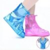 Чехол для обуви от дожя с антискользящей ребристой подошвой Cover For Rain Shoes Размер M розовый