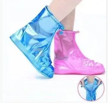 Чехол для обуви от дожя с антискользящей ребристой подошвой Cover For Rain Shoes Размер M розовый
