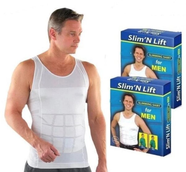 Мужская коррекционная майка, утягивающая слим Slim'n Lift, майка для похудения Размер 2XL