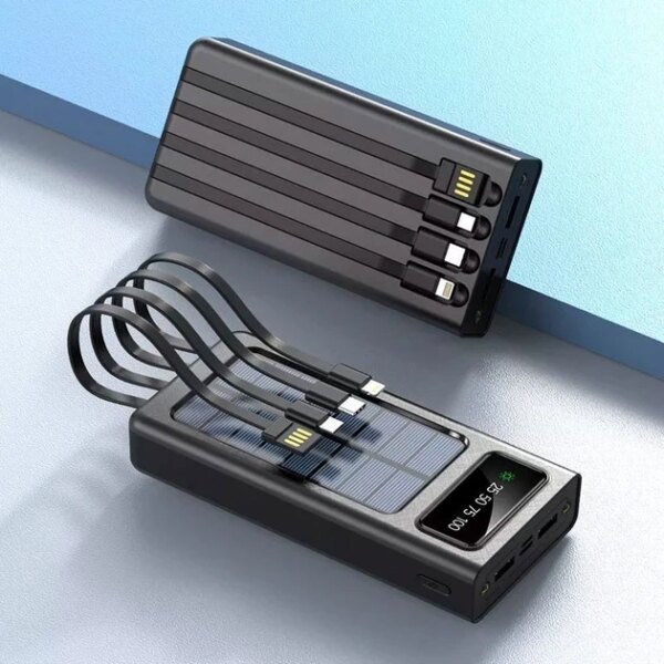 Зарядное устройство для телефона Power Bank 30000 mAh с солнечной панелью UKC