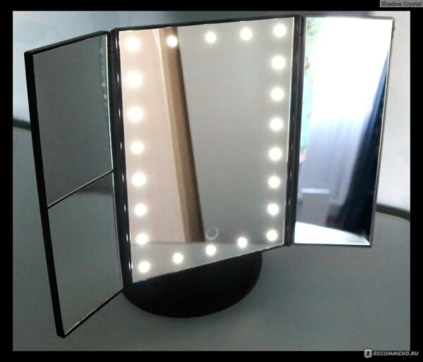Зеркало тройное для макияжа с LED подсветкой Magic Makeup Mirror, 22 лампы, косметическое зеркало