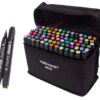 Маркеры TOUCH Sketch Marker Black 80 шт разноцветные + сумка