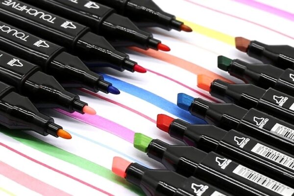 Маркеры TOUCH Sketch Marker Black 80 шт разноцветные + сумка