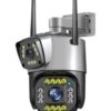 Камера видеонаблюдения уличная 2L-V12 4G ptz camera 1080p app v380 4MP | Уличная камера с двумя объективами