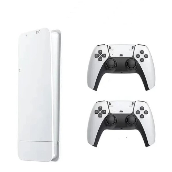 Игровая мини консоль HDMI M15 GAME STICK 4K 64GB 20000 бесплатных игр + два беспроводных контроллера белая PS1