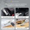 Ручной автомобильный пылесос беспроводной USB 1500mAh всасывание и функция выдувания Белый
