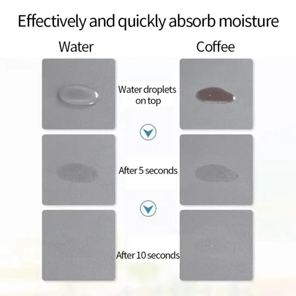 Коврик влаговпитывающий для сушки посуды KD-67 50х40 см Бежевый Коврик для раковины и кухонной столешницы
