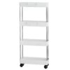 Этажерка на колесах 4 яруса (87×38×13см), Bathroom Rack / Напольная полка-органайзер / Стеллаж-этажерка