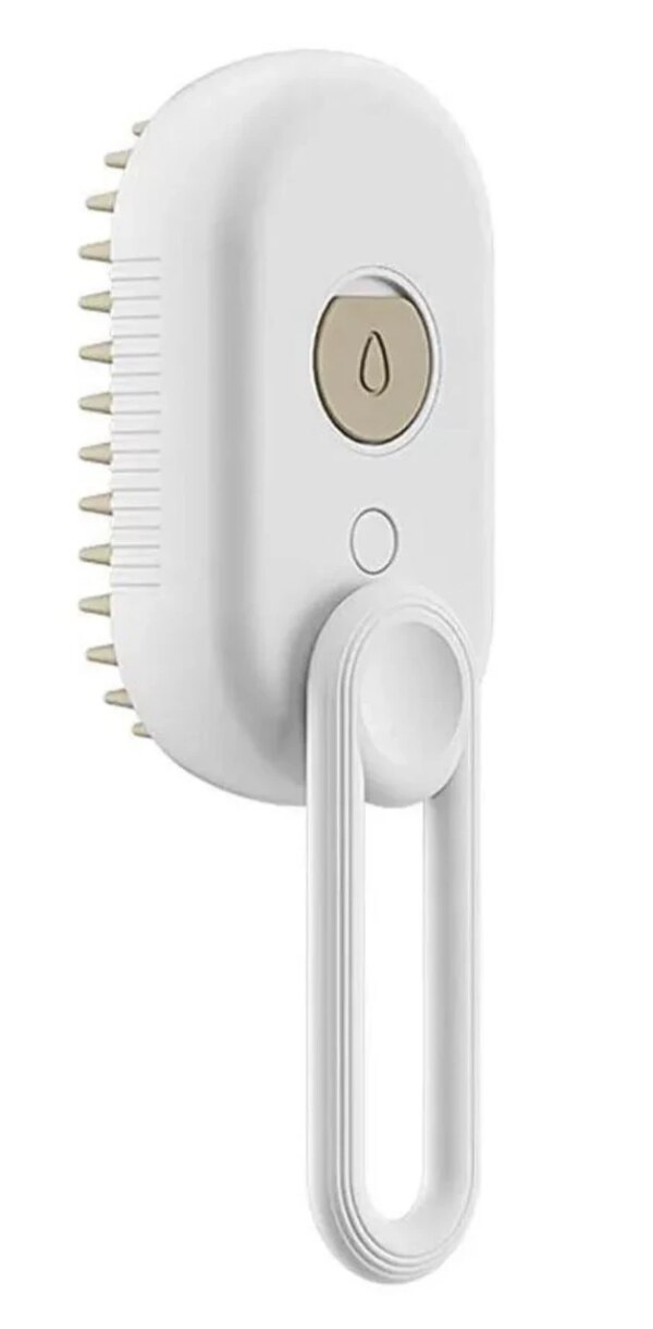 Щетка-массажер-спрей паровая Pet Spray Massage Brush 3в1 для вычесывания собак и кошек Белый