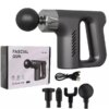 Массажер пистолет Fascial Gun KH-740 Чёрный с насадками мышечный портативный ручной для спины и тела