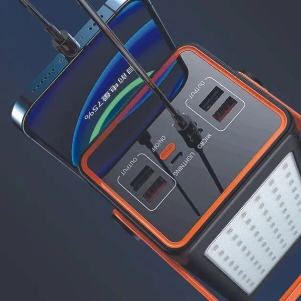 Повербанк 100000 mAh YM-655 широкая коробка, Внешний аккумулятор с быстрой зарядкой, Powerbank
