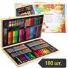 Детский набор для рисования на ART SET 180 предметов в деревянном чемодане