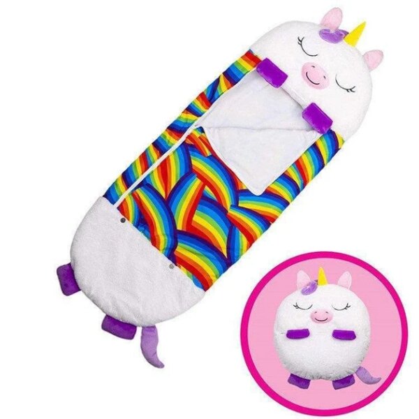 Детский спальный мешок-плюшевая игрушка подушка Единорог Baby sleeping bag Size S WHITE 3в1 теплый