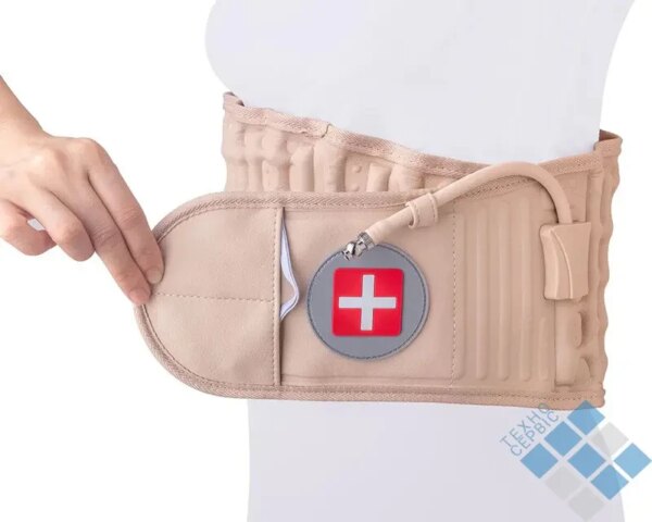 Надувной корсет от остеохондроза Spinal Air Traction Belt / Пояс для спины и поясницы / Пневмокорсет
