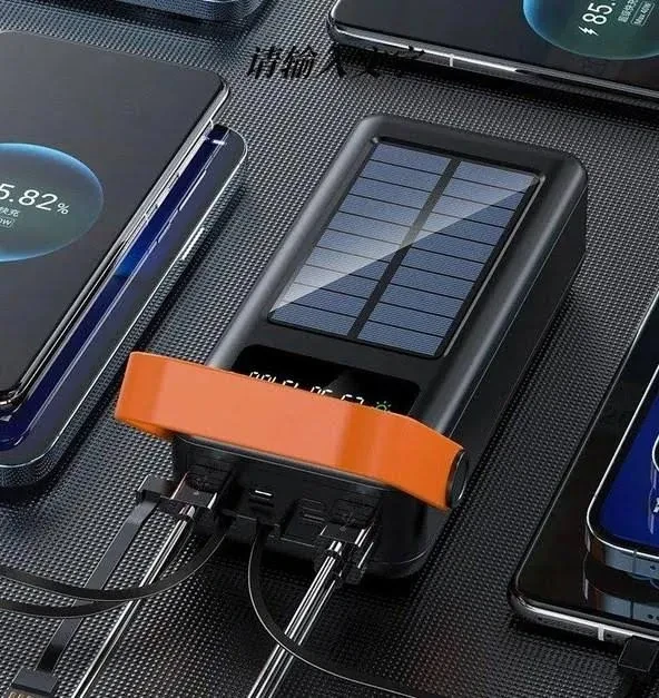 Power bank YM-635 40000mAh Solar Индикатор уровня заряда, Встроенный фонарь