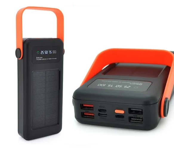 Power bank YM-635 40000mAh Solar, індикатор рівня заряду, вбудований ліхтар