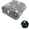 Светящийся теплый и нежный плед для детей и подростков 100x150 Magic Blanket Серый
