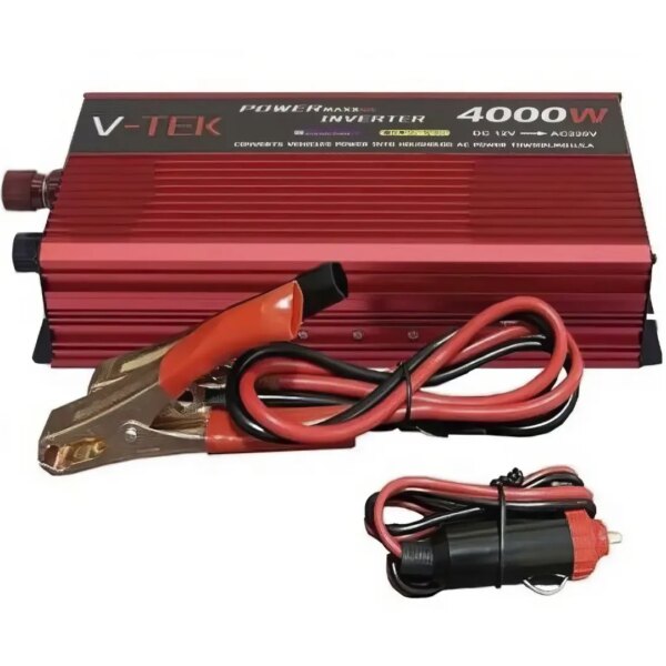Преобразователь напряжения инвертор с дисплеем V-TEK 4000W 12-220V Автомобильный преобразователь Подробнее: ht