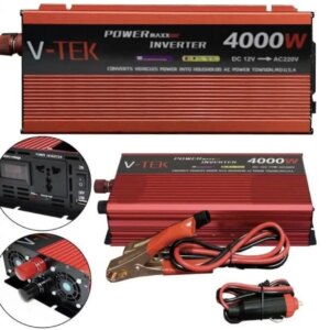 Преобразователь напряжения инвертор с дисплеем V-TEK 4000W 12-220V Автомобильный преобразователь Подробнее: ht