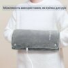 Универсальная электрогрелка с USB Type-C работает от батареи и подогревом для рук ног тела Мягкая грелка Серая
